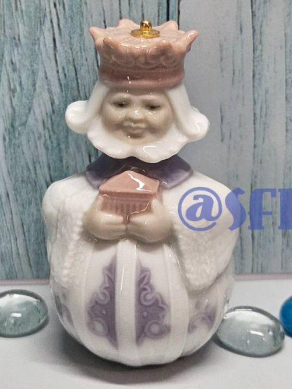 Vtg Lladro King Melchor Wise Men Christmas Ornament Retired Holiday Collectible